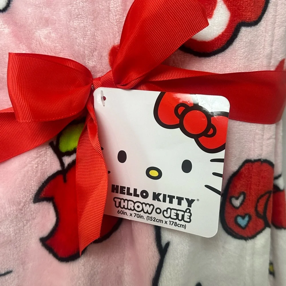 Hello Kitty Apple Pink Throw 60'70 New
